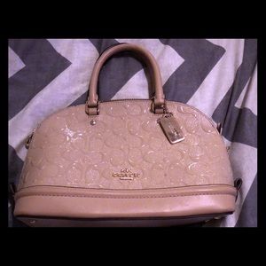 Coach nude embossed patent bag